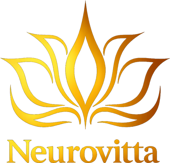 Logo Neurovitta — flor de lótus dourada